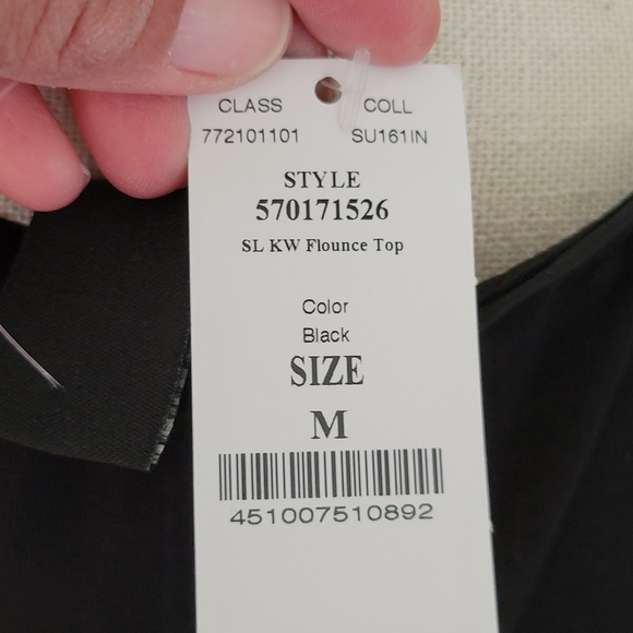 Whbm black one shoulder blouse size medium - Picture 8 of 9